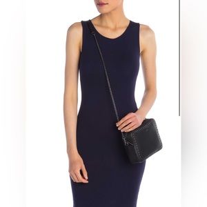 Ted Baker small black leather crossbody bag.